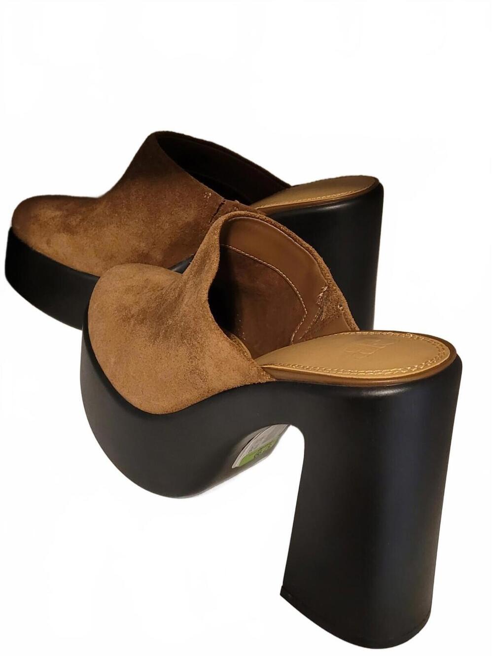 Gianni Bini Gianni Bono Brown Suede Clog Platform Mules Women's Sexy Size 10 M - Picture 6 of 9